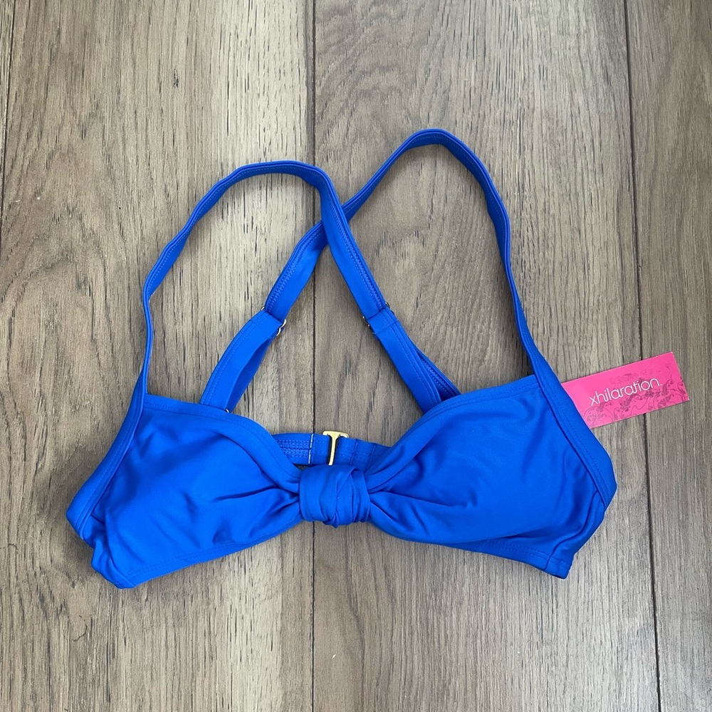 Blue Knotted Bikini‎ Top
